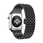 ドラゴングレイン無垢ステンレススチールリストストラップウォッチバンド Apple Watch Series 3 & 2 & 1 38mm用