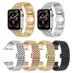 ドラゴングレイン無垢ステンレススチールリストストラップウォッチバンド Apple Watch Series 3 & 2 & 1 42mm用