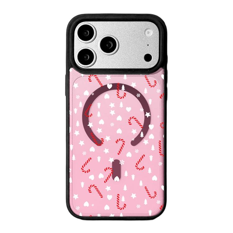 クリスマスシリーズ 強力磁気塗装ブラックエッジスマホケース、iPhone 17 Pro Max 用、iPhone 17 Pro 用、iPhone 17 用