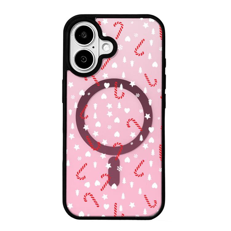 クリスマスシリーズ 強力磁気塗装ブラックエッジスマホケース、iPhone 17 Pro Max 用、iPhone 17 Pro 用、iPhone 17 用