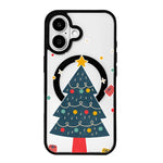 クリスマスシリーズ 強力磁気塗装ブラックエッジスマホケース、iPhone 17 Pro Max 用、iPhone 17 Pro 用、iPhone 17 用