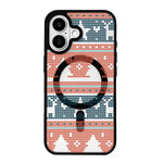 クリスマスシリーズ 強力磁気塗装ブラックエッジスマホケース、iPhone 16 Pro Max 用、iPhone 16 Pro 用、iPhone 16 用