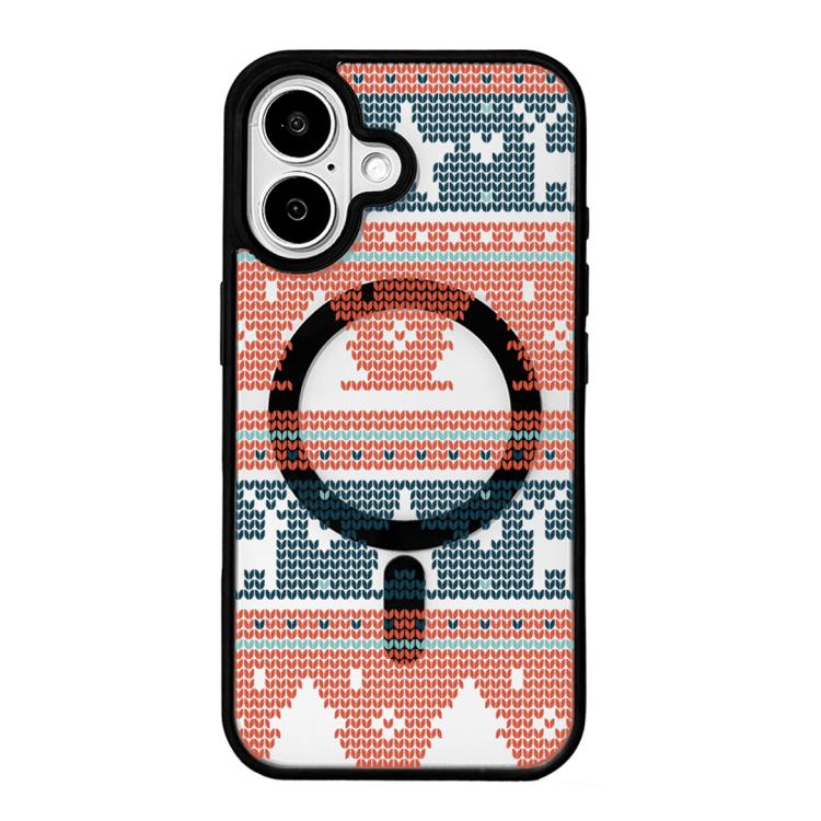 クリスマスシリーズ 強力磁気塗装ブラックエッジスマホケース、iPhone 16 Pro Max 用、iPhone 16 Pro 用、iPhone 16 用