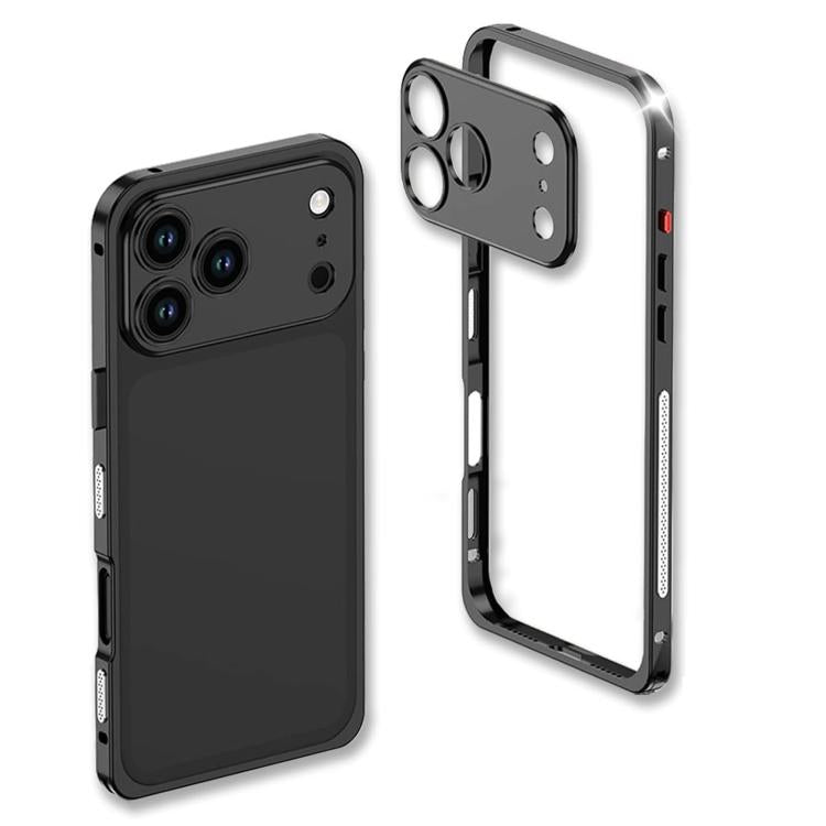超薄型合金メタルフレーム耐衝撃iPhoneケースレンズフレーム付き、iPhone 17 Pro Max用、iPhone 17 Pro用