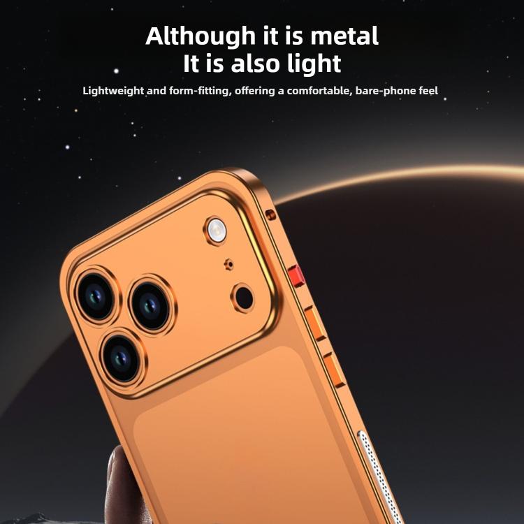 超薄型合金メタルフレーム耐衝撃iPhoneケースレンズフレーム付き、iPhone 17 Pro Max用、iPhone 17 Pro用