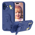 ペンギンベビー EVA 衝撃吸収電話ケース ホルダー付き、iPhone 17 Pro Max用、iPhone 17 Pro用、iPhone 17用、iPhone Air用、iPhone 16 Pro Max用、iPhone 16 Pro用、iPhone 16用、iPhone 15 Pro Max用