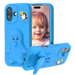 ペンギンベビー EVA 衝撃吸収電話ケース ホルダー付き、iPhone 17 Pro Max用、iPhone 17 Pro用、iPhone 17用、iPhone Air用、iPhone 16 Pro Max用、iPhone 16 Pro用、iPhone 16用、iPhone 15 Pro Max用