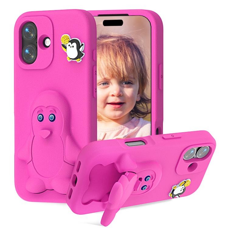 ペンギンベビー EVA 衝撃吸収電話ケース ホルダー付き、iPhone 17 Pro Max用、iPhone 17 Pro用、iPhone 17用、iPhone Air用、iPhone 16 Pro Max用、iPhone 16 Pro用、iPhone 16用、iPhone 15 Pro Max用