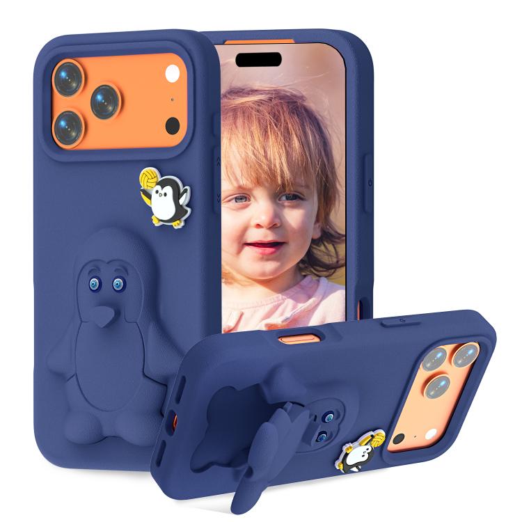 ペンギンベビー EVA 衝撃吸収電話ケース ホルダー付き、iPhone 17 Pro Max用、iPhone 17 Pro用、iPhone 17用、iPhone Air用、iPhone 16 Pro Max用、iPhone 16 Pro用、iPhone 16用、iPhone 15 Pro Max用