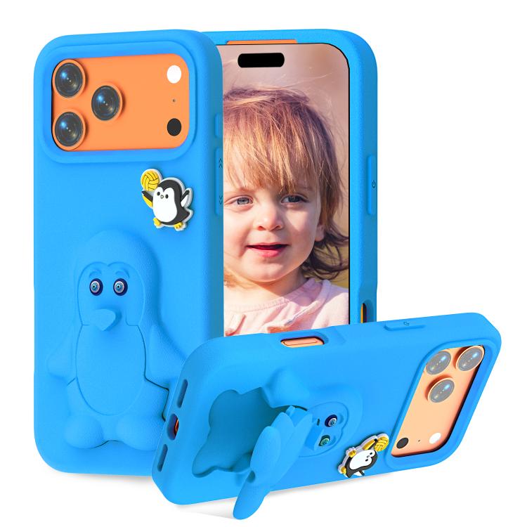 ペンギンベビー EVA 衝撃吸収電話ケース ホルダー付き、iPhone 17 Pro Max用、iPhone 17 Pro用、iPhone 17用、iPhone Air用、iPhone 16 Pro Max用、iPhone 16 Pro用、iPhone 16用、iPhone 15 Pro Max用