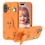 ペンギンベビー EVA 衝撃吸収電話ケース ホルダー付き、iPhone 17 Pro Max用、iPhone 17 Pro用、iPhone 17用、iPhone Air用、iPhone 16 Pro Max用、iPhone 16 Pro用、iPhone 16用、iPhone 15 Pro Max用