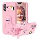 ペンギンベビー EVA 衝撃吸収電話ケース ホルダー付き、iPhone 17 Pro Max用、iPhone 17 Pro用、iPhone 17用、iPhone Air用、iPhone 16 Pro Max用、iPhone 16 Pro用、iPhone 16用、iPhone 15 Pro Max用