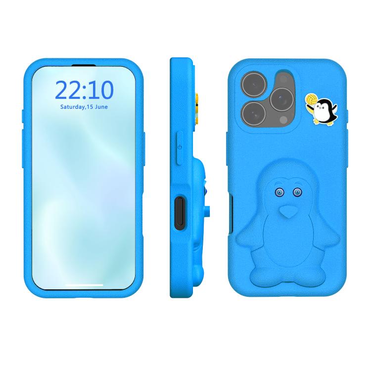 ペンギンベビー EVA 衝撃吸収電話ケース ホルダー付き、iPhone 17 Pro Max用、iPhone 17 Pro用、iPhone 17用、iPhone Air用、iPhone 16 Pro Max用、iPhone 16 Pro用、iPhone 16用、iPhone 15 Pro Max用