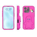 ペンギンベビー EVA 衝撃吸収電話ケース ホルダー付き、iPhone 17 Pro Max用、iPhone 17 Pro用、iPhone 17用、iPhone Air用、iPhone 16 Pro Max用、iPhone 16 Pro用、iPhone 16用、iPhone 15 Pro Max用
