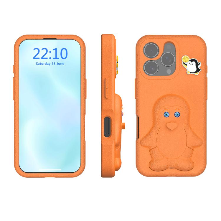 ペンギンベビー EVA 衝撃吸収電話ケース ホルダー付き、iPhone 17 Pro Max用、iPhone 17 Pro用、iPhone 17用、iPhone Air用、iPhone 16 Pro Max用、iPhone 16 Pro用、iPhone 16用、iPhone 15 Pro Max用