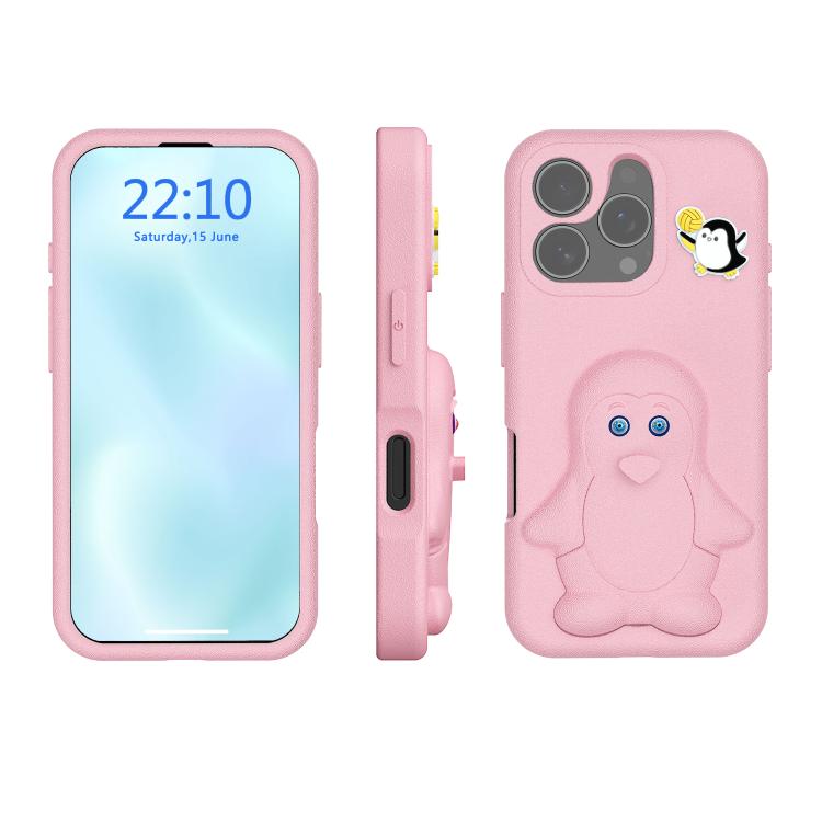 ペンギンベビー EVA 衝撃吸収電話ケース ホルダー付き、iPhone 17 Pro Max用、iPhone 17 Pro用、iPhone 17用、iPhone Air用、iPhone 16 Pro Max用、iPhone 16 Pro用、iPhone 16用、iPhone 15 Pro Max用