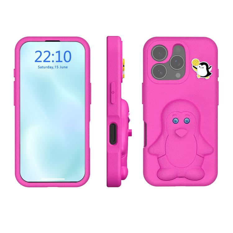 ペンギンベビー EVA 衝撃吸収電話ケース ホルダー付き、iPhone 17 Pro Max用、iPhone 17 Pro用、iPhone 17用、iPhone Air用、iPhone 16 Pro Max用、iPhone 16 Pro用、iPhone 16用、iPhone 15 Pro Max用