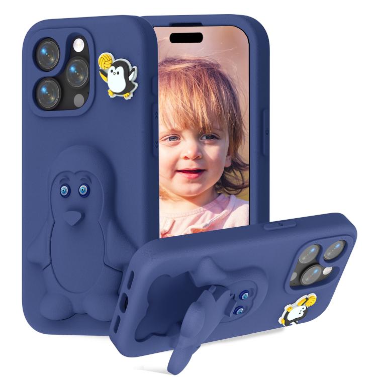ペンギンベビー EVA 衝撃吸収電話ケース ホルダー付き、iPhone 17 Pro Max用、iPhone 17 Pro用、iPhone 17用、iPhone Air用、iPhone 16 Pro Max用、iPhone 16 Pro用、iPhone 16用、iPhone 15 Pro Max用