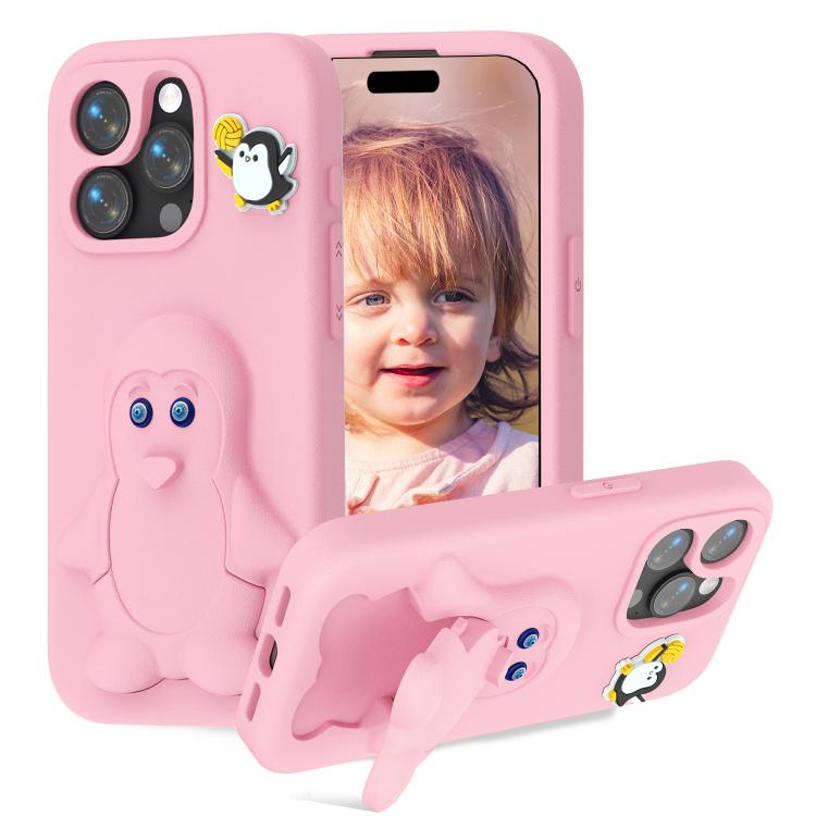 ペンギンベビー EVA 衝撃吸収電話ケース ホルダー付き、iPhone 17 Pro Max用、iPhone 17 Pro用、iPhone 17用、iPhone Air用、iPhone 16 Pro Max用、iPhone 16 Pro用、iPhone 16用、iPhone 15 Pro Max用