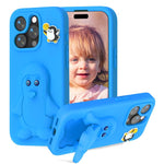 ペンギンベビー EVA 衝撃吸収電話ケース ホルダー付き、iPhone 17 Pro Max用、iPhone 17 Pro用、iPhone 17用、iPhone Air用、iPhone 16 Pro Max用、iPhone 16 Pro用、iPhone 16用、iPhone 15 Pro Max用