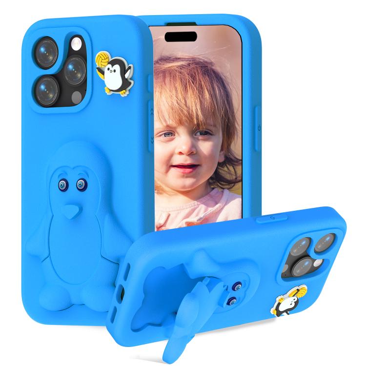 ペンギンベビー EVA 衝撃吸収電話ケース ホルダー付き、iPhone 17 Pro Max用、iPhone 17 Pro用、iPhone 17用、iPhone Air用、iPhone 16 Pro Max用、iPhone 16 Pro用、iPhone 16用、iPhone 15 Pro Max用