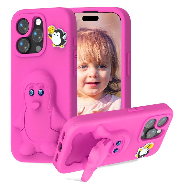 ペンギンベビー EVA 衝撃吸収電話ケース ホルダー付き、iPhone 17 Pro Max用、iPhone 17 Pro用、iPhone 17用、iPhone Air用、iPhone 16 Pro Max用、iPhone 16 Pro用、iPhone 16用、iPhone 15 Pro Max用