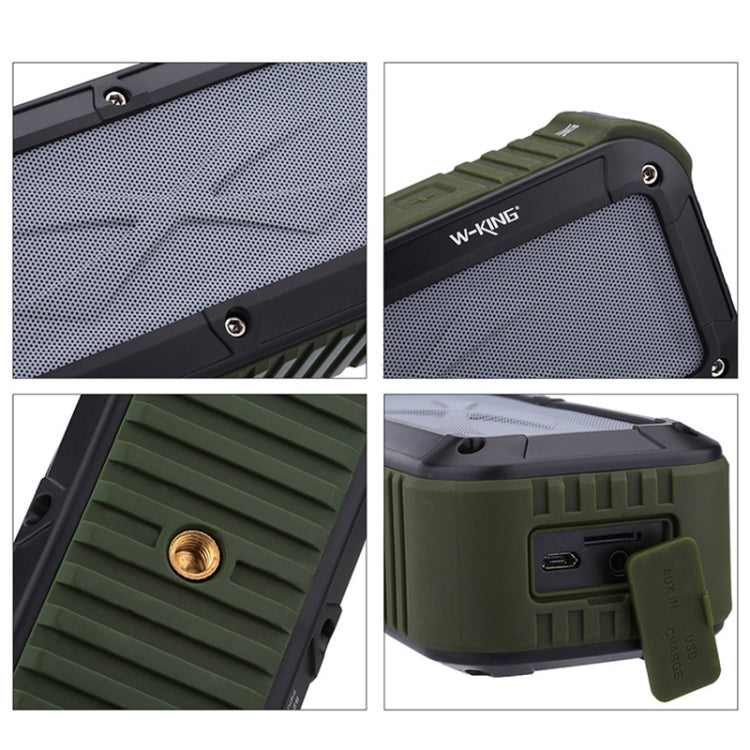 W-KING S20 ラウンドスピーカー IPX6 防水 Bluetooth スピーカー ポータブル NFC Bluetooth スピーカー アウトドア/シャワー/自転車用 FMラジオ