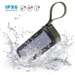 W-KING S20 ラウンドスピーカー IPX6 防水 Bluetooth スピーカー ポータブル NFC Bluetooth スピーカー アウトドア/シャワー/自転車用 FMラジオ