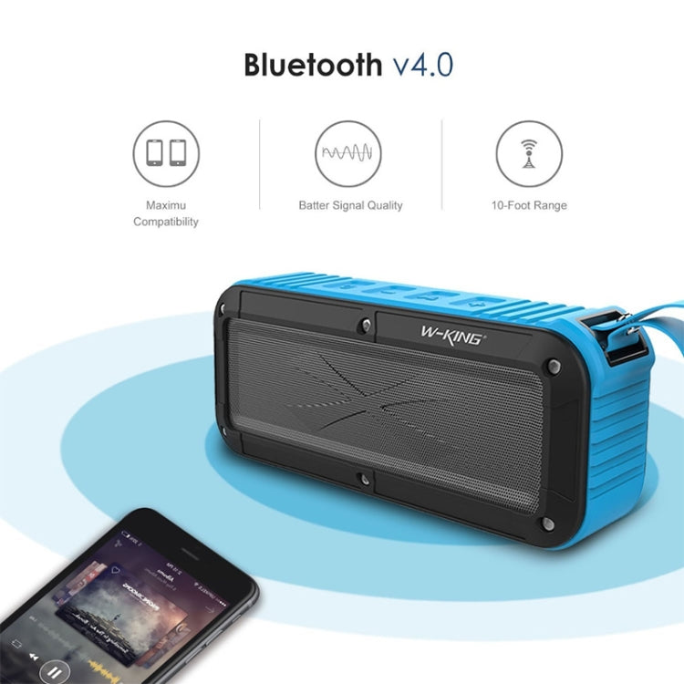 W-KING S20 ラウンドスピーカー IPX6 防水 Bluetooth スピーカー ポータブル NFC Bluetooth スピーカー アウトドア/シャワー/自転車用 FMラジオ