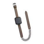 ダイヤモンド装飾 ブレスレット 本革ウォッチバンド、Apple Watch 46mm / 49mm / 45mm / 44mm用、Apple Watch 42mm / 41mm / 40mm / 38mm用