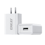 ENKAY 10W USB壁掛け充電器 5V 2A 電源アダプター、EUプラグ、USプラグ