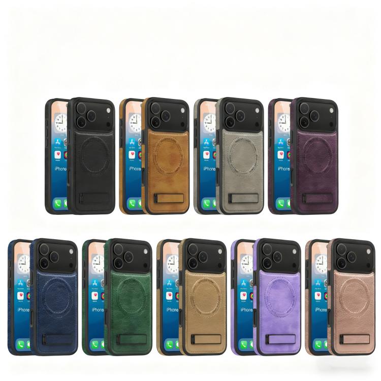 多機能ホルダーマグセーフPUスマホケース、iPhone 17 Pro Max用、iPhone 17 Pro用、iPhone 17用、iPhone Air用