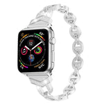 8字型VOダイヤモンド装飾無垢ステンレススチールリストストラップウォッチバンド Apple Watch Series 3 & 2 & 1 38mm用