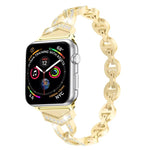 8字型VOダイヤモンド装飾無垢ステンレススチールリストストラップウォッチバンド Apple Watch Series 3 & 2 & 1 38mm用