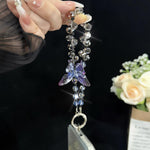 Three-Dimensional Butterfly Crystal Necklace, Pink, Blue