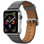 クラシックボタンレザーリストストラップウォッチバンド Apple Watch Series 3 & 2 & 1 38mm用
