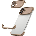 超薄型フレームレス TPU四隅エアバッグ 衝撃吸収スマホケース レンズフィルム付き、iPhone 17 Pro Max用、iPhone 17 Pro用、iPhone 17用、iPhone Air用