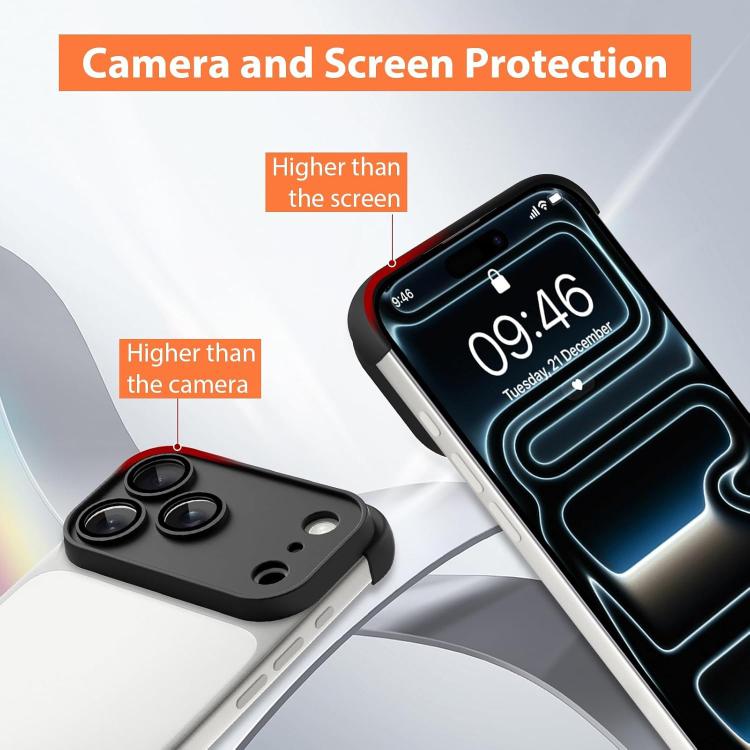 超薄型フレームレス TPU四隅エアバッグ 衝撃吸収スマホケース レンズフィルム付き、iPhone 17 Pro Max用、iPhone 17 Pro用、iPhone 17用、iPhone Air用