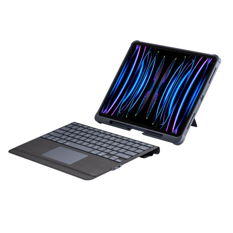 分割式Bluetoothバックライトキーボードマグネット四隅エアバッグ保護ケース、iPad Air 13 2025 / 2024 / Pro 12.9用