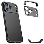 超薄型フレームレスチタン合金四隅衝撃吸収スマホケース、iPhone 17 Pro Max用、iPhone 17 Pro用、iPhone 17用、iPhone Air用