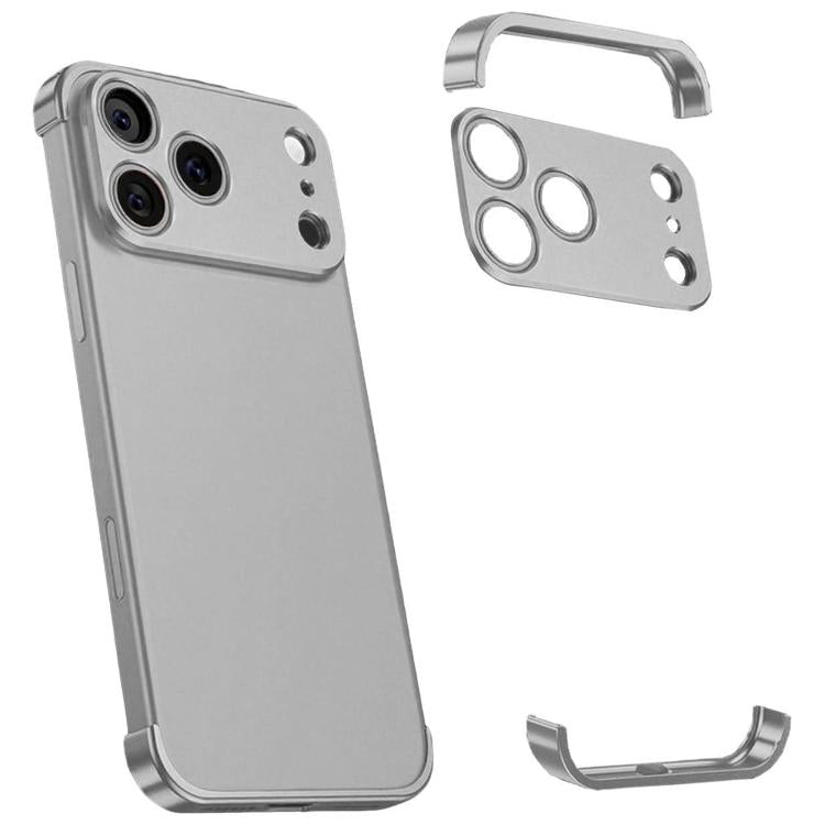 超薄型フレームレスチタン合金四隅衝撃吸収スマホケース、iPhone 17 Pro Max用、iPhone 17 Pro用、iPhone 17用、iPhone Air用
