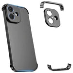 超薄型フレームレスチタン合金四隅衝撃吸収スマホケース、iPhone 17 Pro Max用、iPhone 17 Pro用、iPhone 17用、iPhone Air用
