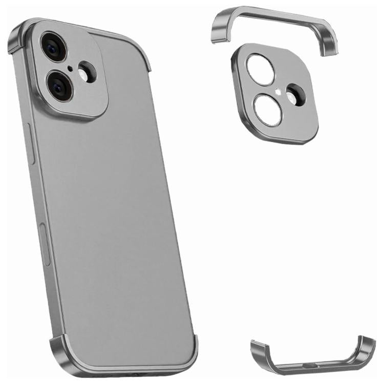 超薄型フレームレスチタン合金四隅衝撃吸収スマホケース、iPhone 17 Pro Max用、iPhone 17 Pro用、iPhone 17用、iPhone Air用