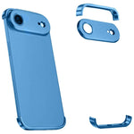 超薄型フレームレスチタン合金四隅衝撃吸収スマホケース、iPhone 17 Pro Max用、iPhone 17 Pro用、iPhone 17用、iPhone Air用