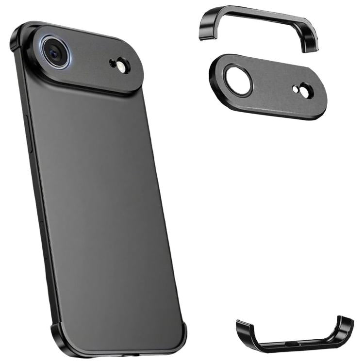 超薄型フレームレスチタン合金四隅衝撃吸収スマホケース、iPhone 17 Pro Max用、iPhone 17 Pro用、iPhone 17用、iPhone Air用
