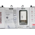 TE-PD46 GaN 100W PD 45W 完全互換充電器 Type-C to Type-Cデータケーブル付き，USプラグ