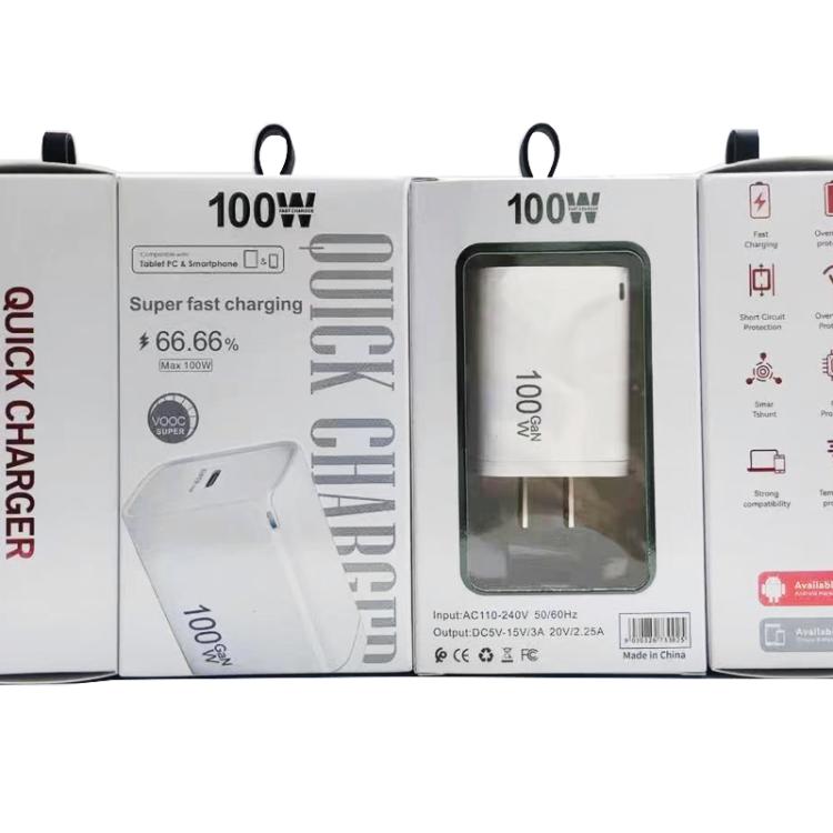 TE-PD46 GaN 100W PD 45W 完全互換充電器 Type-C to Type-Cデータケーブル付き，USプラグ