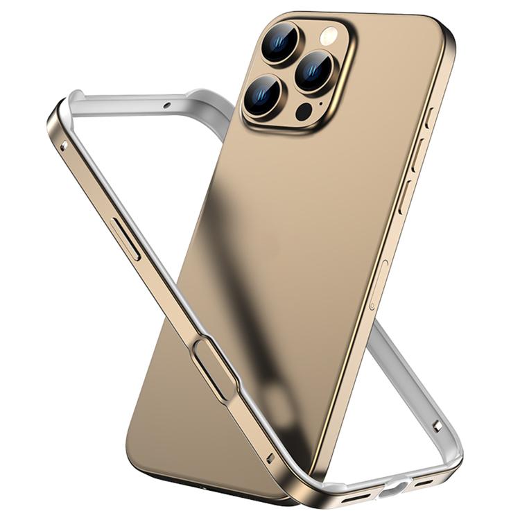 メタルハイブリッドシリコン四隅衝撃吸収冷却スマホフレームケース、iPhone 16 Pro Max用、iPhone 16 Pro用、iPhone 16 Plus用、iPhone 16用