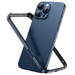 メタルハイブリッドシリコン四隅衝撃吸収冷却スマホフレームケース、iPhone 16 Pro Max用、iPhone 16 Pro用、iPhone 16 Plus用、iPhone 16用