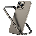 メタルハイブリッドシリコン四隅衝撃吸収冷却スマホフレームケース、iPhone 16 Pro Max用、iPhone 16 Pro用、iPhone 16 Plus用、iPhone 16用